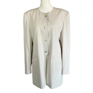 TUZZI Gingham Plaid Lined Long Blazer Size EU 38 / US Medium